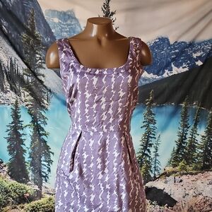 Purple ANN TAYLOR  Houndstooth Dress
